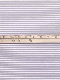 Grape Ice/White Cotton/Lycra Horizontal Yarn-Dyed Stripe Jersey Knit - Robert Kaufman - 59W