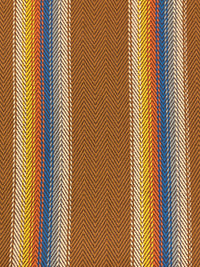Copper Spice/Sea Blue/Canary/Multi 100% Cotton Baja Blanket Vertical Stripe Weave Woven - Robert Kaufman - 44W