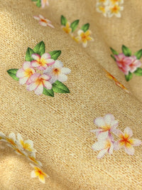 Burlywood/Moss Green/Maize/Multi 100% Cotton "Garden" Print Tropical Gardens Aloha Iki - Robert Kaufman - 44W