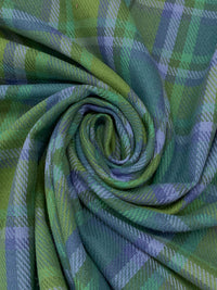 Fern Green/Vista Blue/Lapis Blue/Multi 100% Cotton Baja Blanket Plaid Weave Woven - Robert Kaufman - 43W