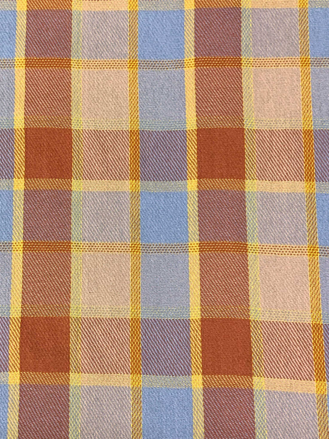 Sequoia/Light Cobalt Blue/Yellow/Multi 100% Cotton Baja Blanket Plaid Weave Woven - Robert Kaufman - 43W