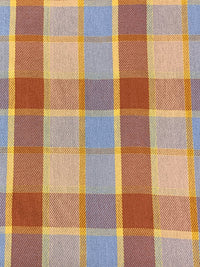 Sequoia/Light Cobalt Blue/Yellow/Multi 100% Cotton Baja Blanket Plaid Weave Woven - Robert Kaufman - 43W