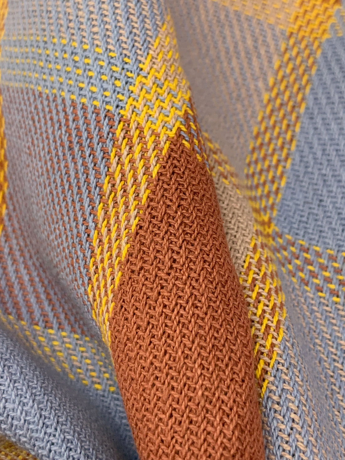 Sequoia/Light Cobalt Blue/Yellow/Multi 100% Cotton Baja Blanket Plaid Weave Woven - Robert Kaufman - 43W