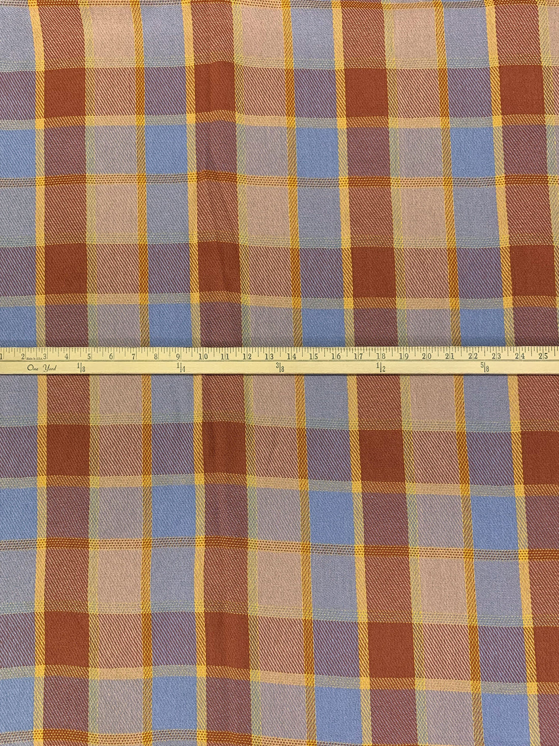 Sequoia/Light Cobalt Blue/Yellow/Multi 100% Cotton Baja Blanket Plaid Weave Woven - Robert Kaufman - 43W