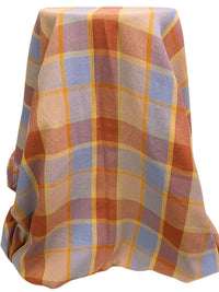 Sequoia/Light Cobalt Blue/Yellow/Multi 100% Cotton Baja Blanket Plaid Weave Woven - Robert Kaufman - 43W