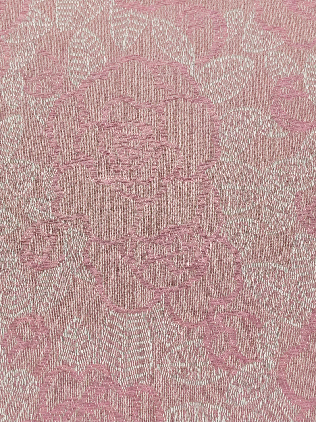 Dusty Pink/White 100% Cotton Leaf Branch Weave Loire Valley Jacquard - Robert Kaufman - 47W