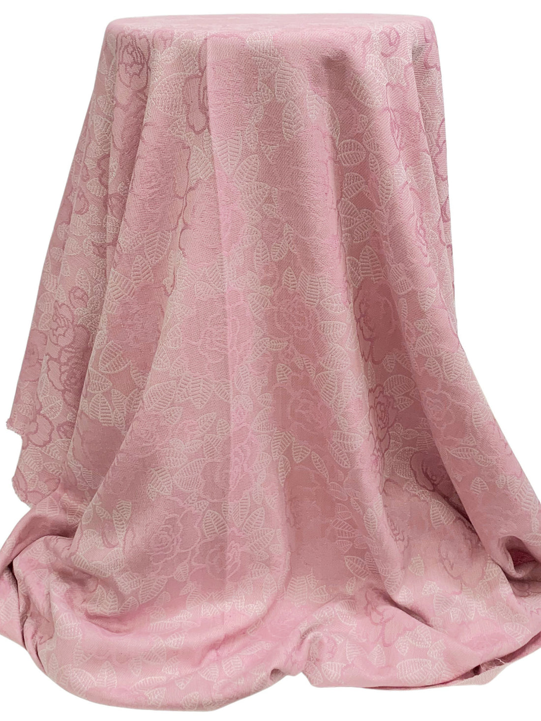 Dusty Pink/White 100% Cotton Leaf Branch Weave Loire Valley Jacquard - Robert Kaufman - 47W