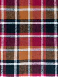 Maple/Antique Ruby/White/Black 100% Cotton Plaid Weave Tahoe Flannel - Robert Kaufman - 44W