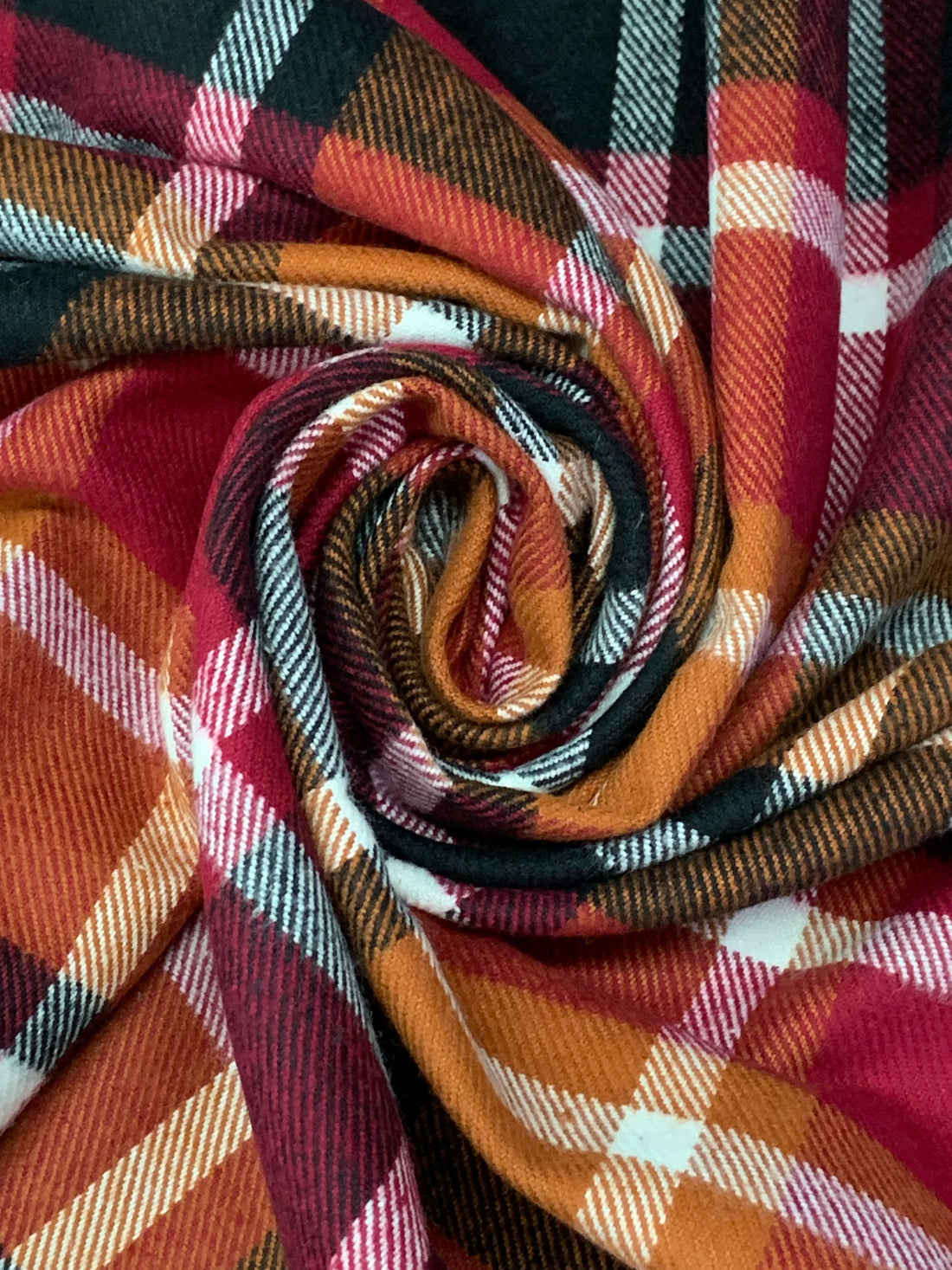 Maple/Antique Ruby/White/Black 100% Cotton Plaid Weave Tahoe Flannel - Robert Kaufman - 44W
