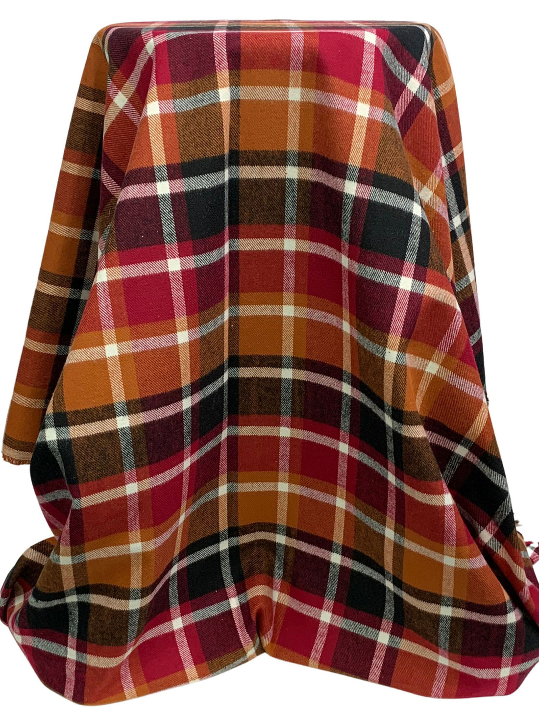 Maple/Antique Ruby/White/Black 100% Cotton Plaid Weave Tahoe Flannel - Robert Kaufman - 44W