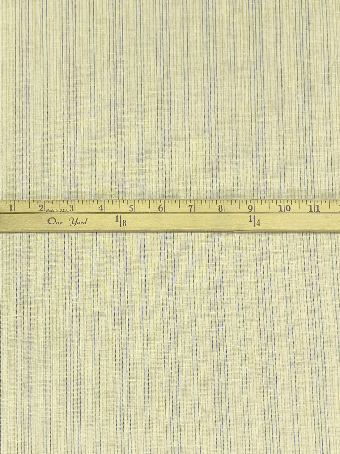 Light Goldenrod Yellow/Moonstone Blue/Pale Oak/Multi 100% Linen Vertical Stripe Weave Shirt Weight Woven - European Mill - 59W