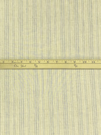 Light Goldenrod Yellow/Moonstone Blue/Pale Oak/Multi 100% Linen Vertical Stripe Weave Shirt Weight Woven - European Mill - 59W