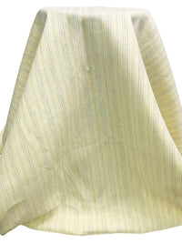 Light Goldenrod Yellow/Moonstone Blue/Pale Oak/Multi 100% Linen Vertical Stripe Weave Shirt Weight Woven - European Mill - 59W