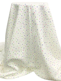 Eggshell/Multi 100% Linen Terrazzo-Look Print Midweight Woven - European Mill - 57W