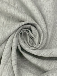 Iron/White 100% Linen Suiting - European Mill - 56W