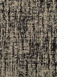 Jute/Black 100% Linen Grunge Print Shirt Weight Woven - European Mill - 58W