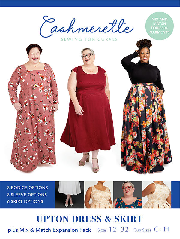 Cashmerette Patterns - Upton Dress & Skirt PLUS Mix & Match Expansion Pack - Sizes 12-32