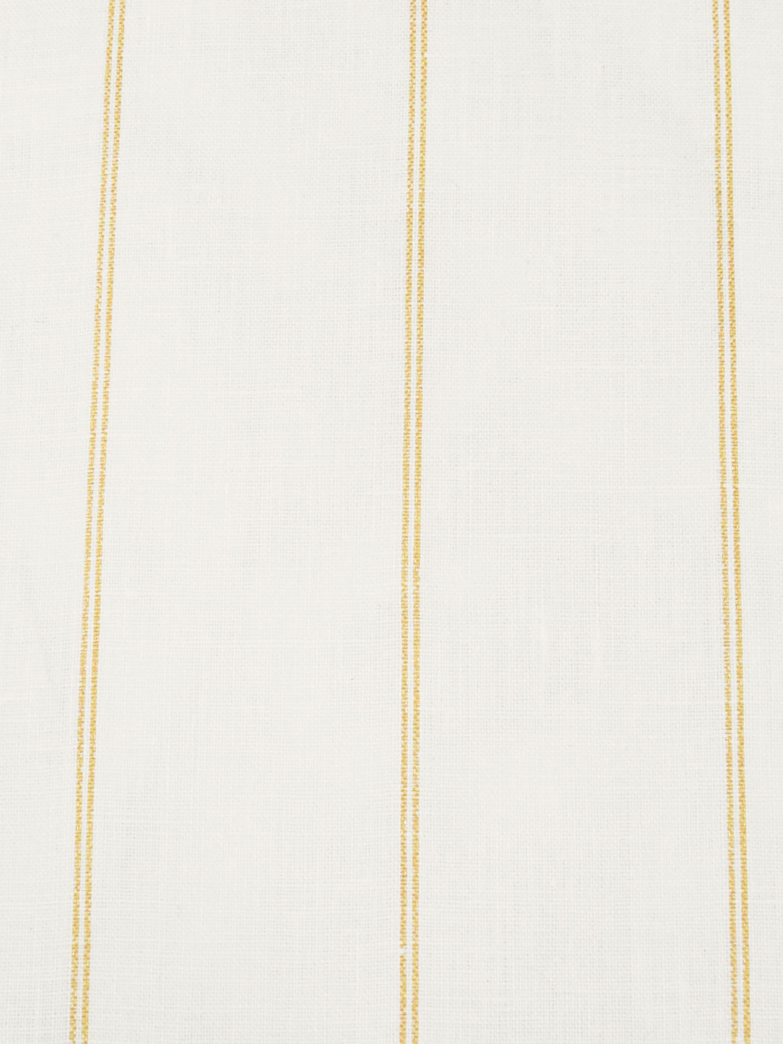 Off-White/Gold 100% Linen Vertical Stripe Weave Shirt Weight Woven - European Mill - 59W