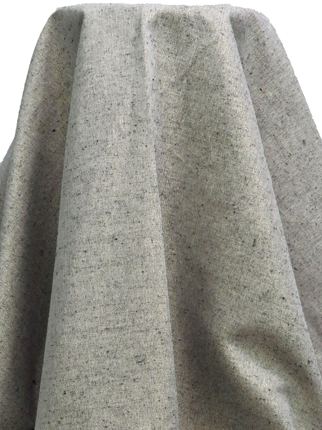 Off-White/Black/Gold Linen/Metallic Suiting - European Mill - 58W
