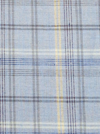 Sky Blue/Pastel Yellow/Light Stone Terrace/Multi 100% Linen Yarn-Dyed Plaid Weave Shirt Weight Woven - European Mill - 58W