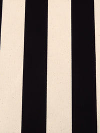 Beige Cream/Black 100% Cotton Vertical Stripe Print Canvas - Sevenberry By Robert Kaufman - 44W