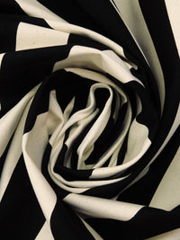 Beige Cream/Black 100% Cotton Vertical Stripe Print Canvas - Sevenberry By Robert Kaufman - 44W