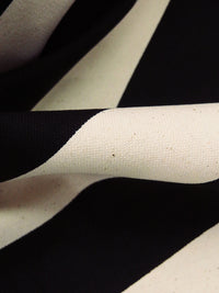 Beige Cream/Black 100% Cotton Vertical Stripe Print Canvas - Sevenberry By Robert Kaufman - 44W