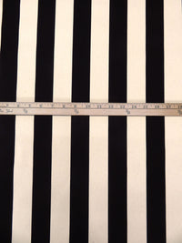 Beige Cream/Black 100% Cotton Vertical Stripe Print Canvas - Sevenberry By Robert Kaufman - 44W