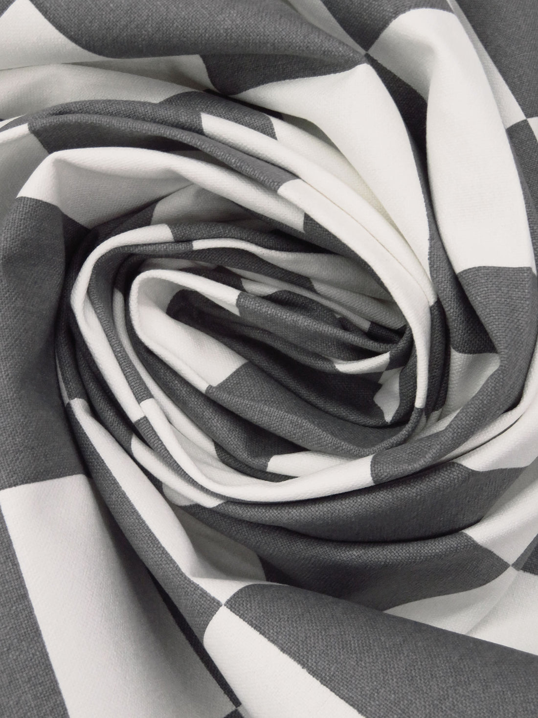 Dim Gray/Off-White 100% Cotton Check Print Canvas - Sevenberry By Robert Kaufman - 44W