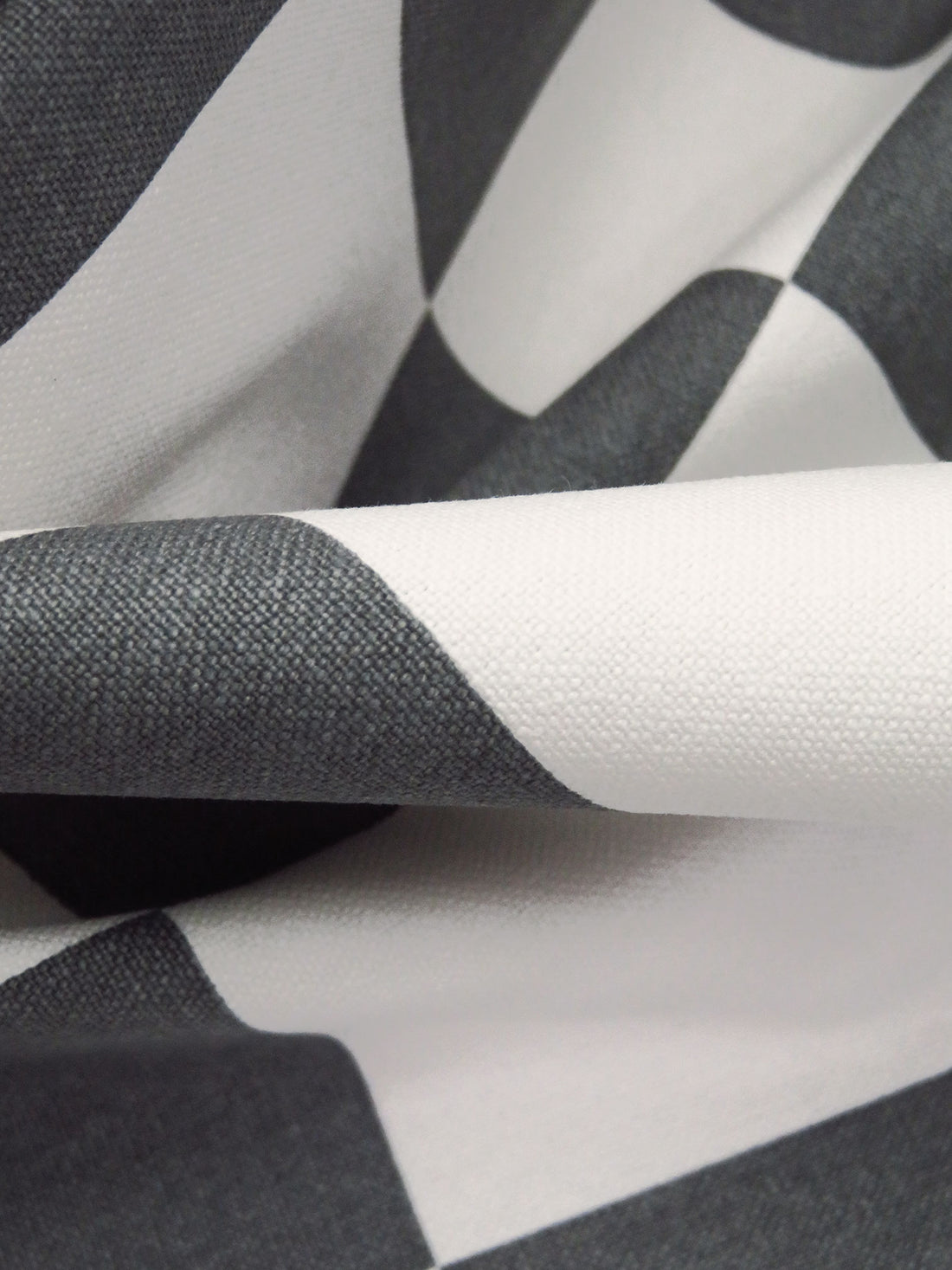 Dim Gray/Off-White 100% Cotton Check Print Canvas - Sevenberry By Robert Kaufman - 44W