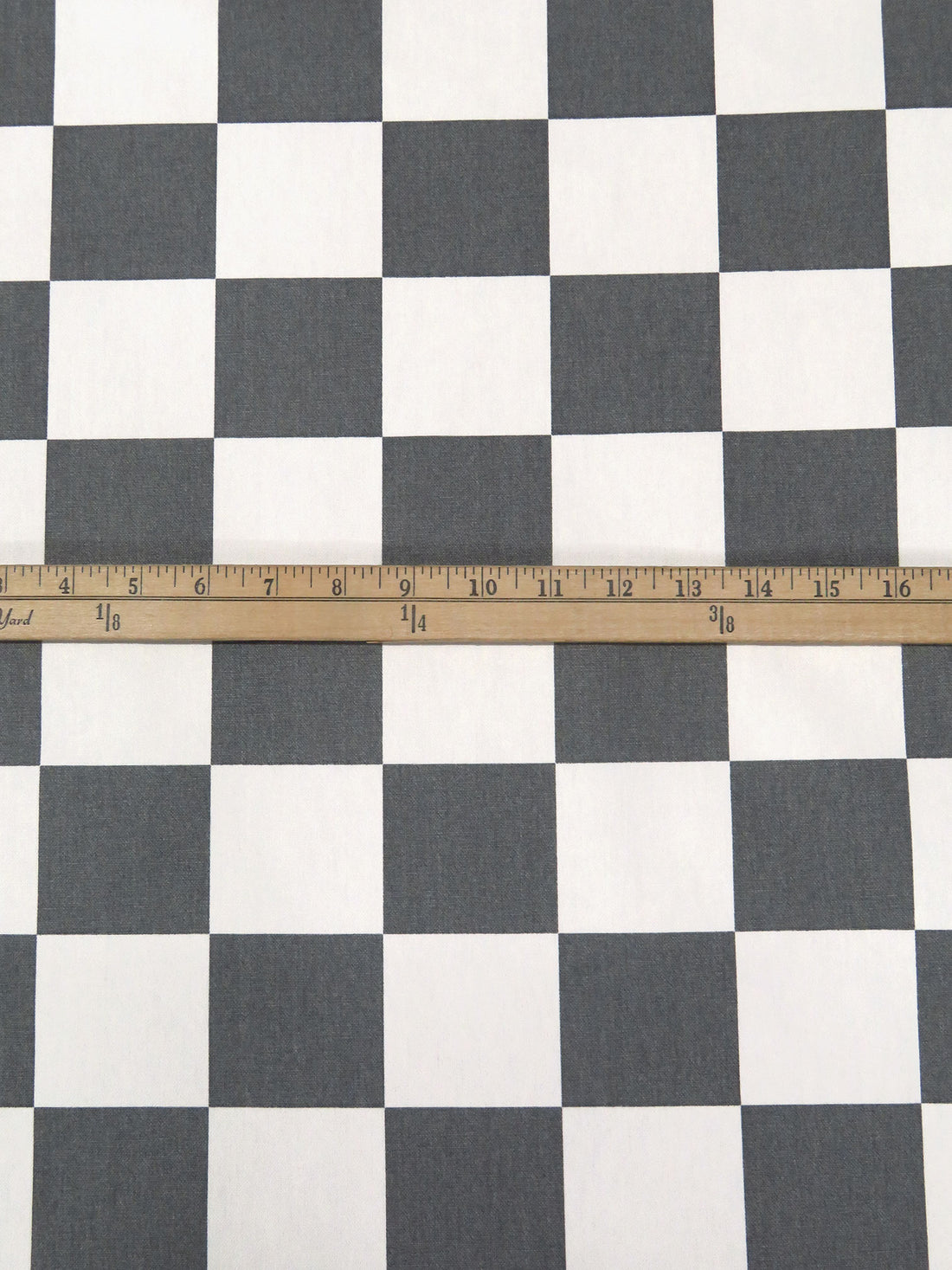 Dim Gray/Off-White 100% Cotton Check Print Canvas - Sevenberry By Robert Kaufman - 44W