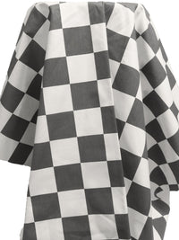 Dim Gray/Off-White 100% Cotton Check Print Canvas - Sevenberry By Robert Kaufman - 44W