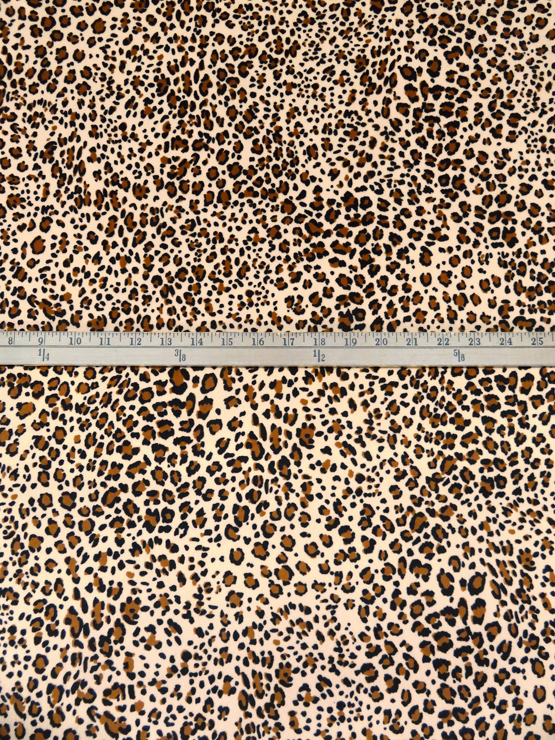 Banana Cream/Burnt Sienna/Charcoal Polyester/Lycra Animal Print Velour Knit - NY Designer - 72W