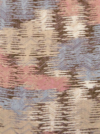 Mauve Pink/Mud Brown/Pale Lavender 100% Rayon Abstract Print Crinkle Challis - Robert Kaufman - 52W
