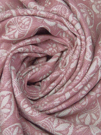 Mauve Pink/Off-White 100% Cotton Ornate Medallion Jacquard - Robert Kaufman - 46W
