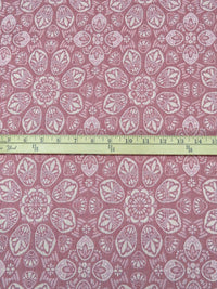 Mauve Pink/Off-White 100% Cotton Ornate Medallion Jacquard - Robert Kaufman - 46W