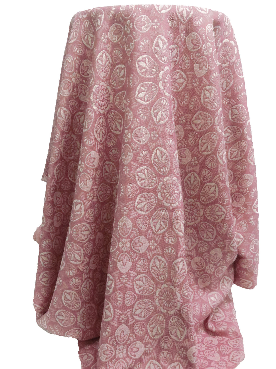 Mauve Pink/Off-White 100% Cotton Ornate Medallion Jacquard - Robert Kaufman - 46W