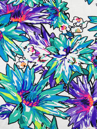 Aqua/Bright Fuchsia/Blue Iris/Multi Rayon/Lycra Tropical Pulse Print Jersey Knit 60W