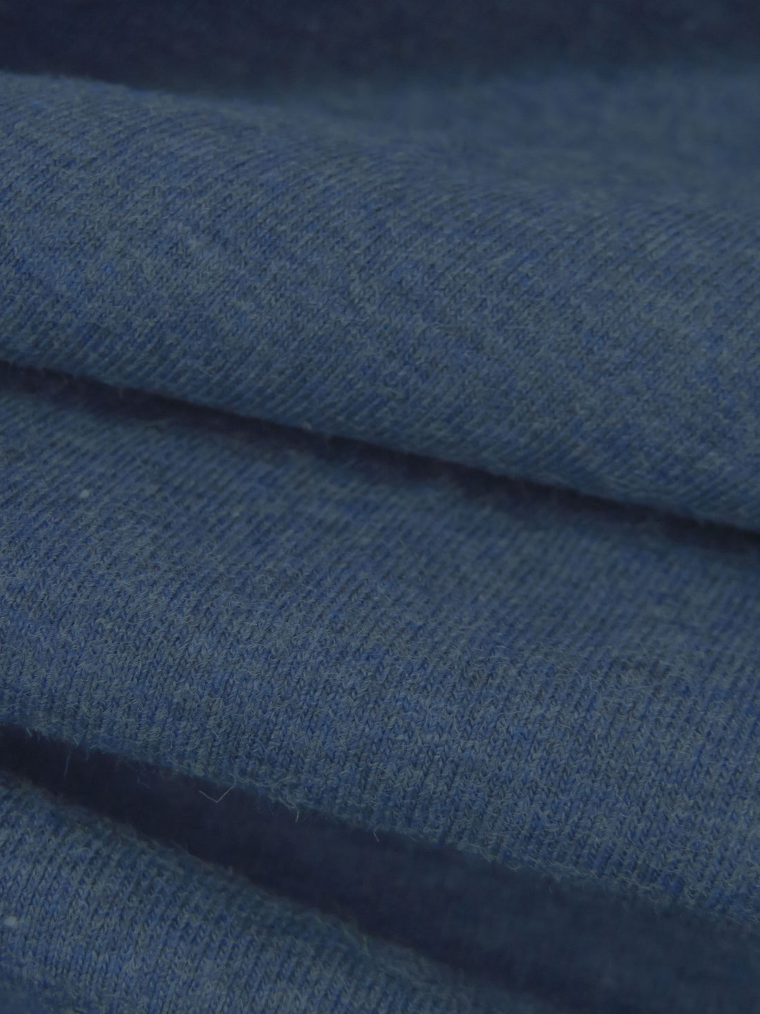 Denim Blue Cotton/Lycra Heathered Laguna Jersey Knit - Robert Kaufman - 58W