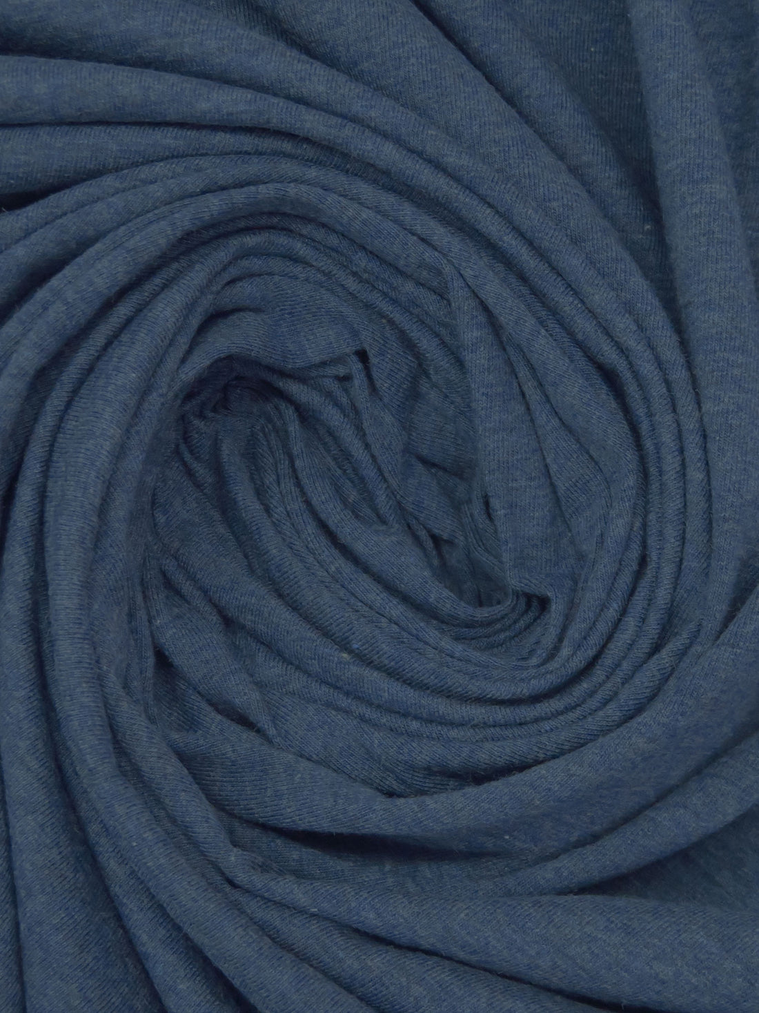 Denim Blue Cotton/Lycra Heathered Laguna Jersey Knit - Robert Kaufman - 58W