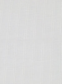 Powder White 100% Linen Vertical Stripe Weave Light-Weight Linen - European Mill - 58W
