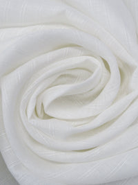 Powder White 100% Linen Vertical Stripe Weave Light-Weight Linen - European Mill - 58W