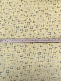 Tea-Dyed Tan 100% Cotton Crosshatch Print Quilt Weight Woven - Sevenberry By Robert Kaufman - 44W