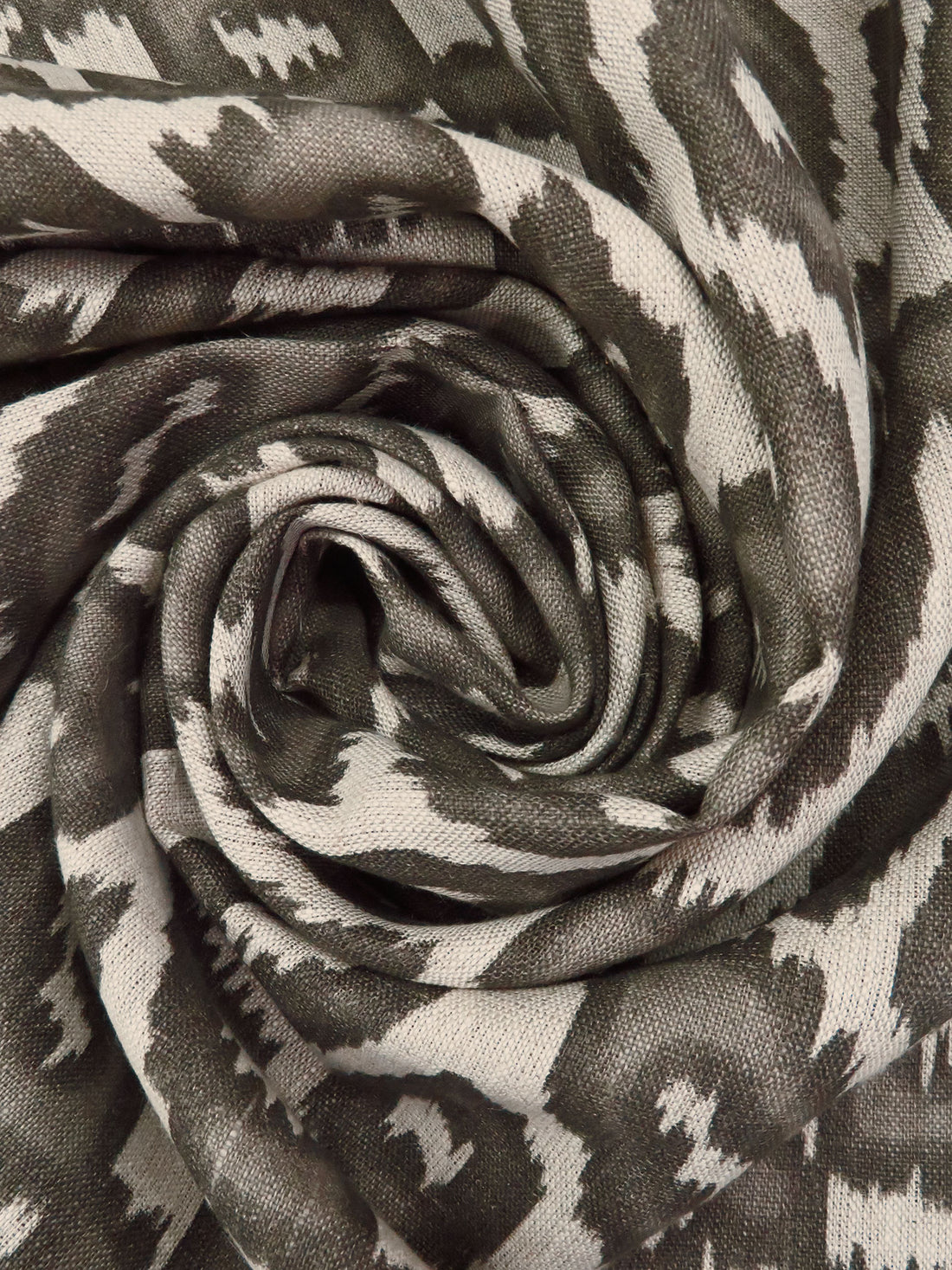 Beige/Stone Terrace/Dark Lava 100% Linen Abstract Print Canvas-Like Woven 55W