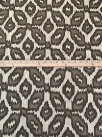 Beige/Stone Terrace/Dark Lava 100% Linen Abstract Print Canvas-Like Woven 55W