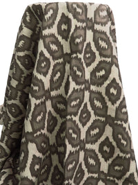 Beige/Stone Terrace/Dark Lava 100% Linen Abstract Print Canvas-Like Woven 55W