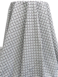 White/Black/Cadet Gray 100% Cotton Maple Leaf Print Poplin Shirting - Robert Kaufman - 58W