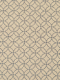 Tan/Midnight Navy 100% Cotton Interlocking Circles Print Quilt Weight Woven - Sevenberry By Robert Kaufman - 42W