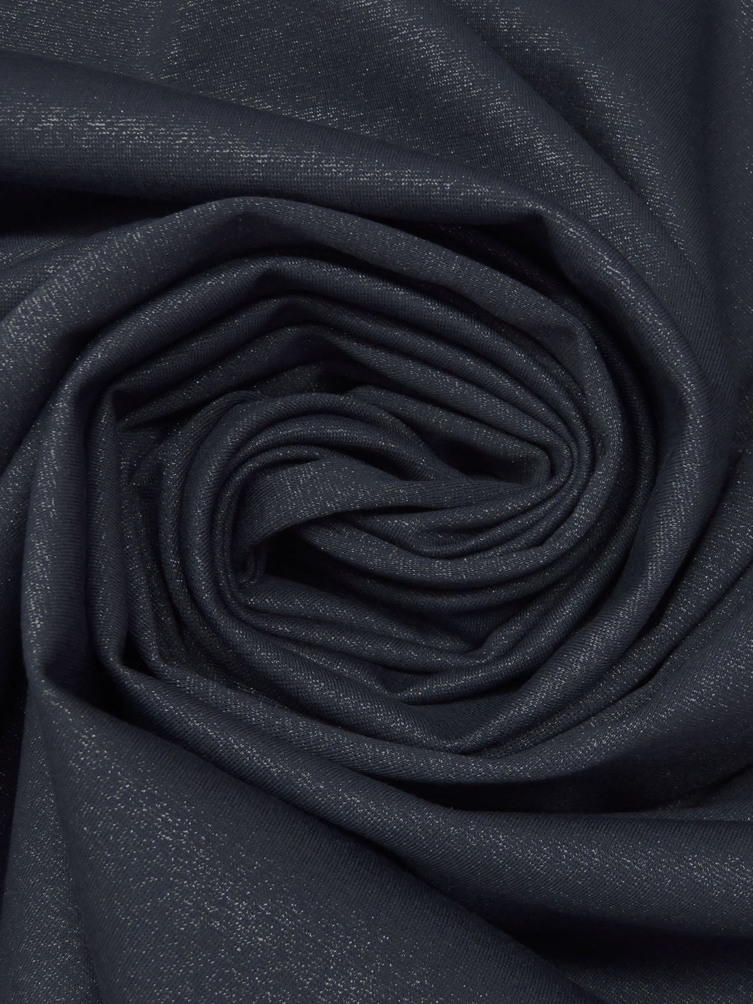 Dark Gunmetal Blue Rayon/Nylon/Polyester/Spandex Sparkle Ponte Knit - Robert Kaufman - 62W