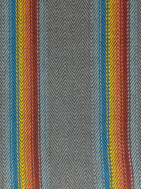 Redwood/Lemon Twist/Pale Persimmon/Multi 100% Cotton Baja Blanket Vertical Stripe Weave Woven - Robert Kaufman - 44W